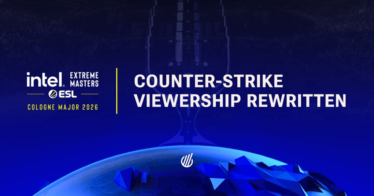 Đồ họa thống kê lượng người xem IEM Cologne Major 2026 của Esports Charts